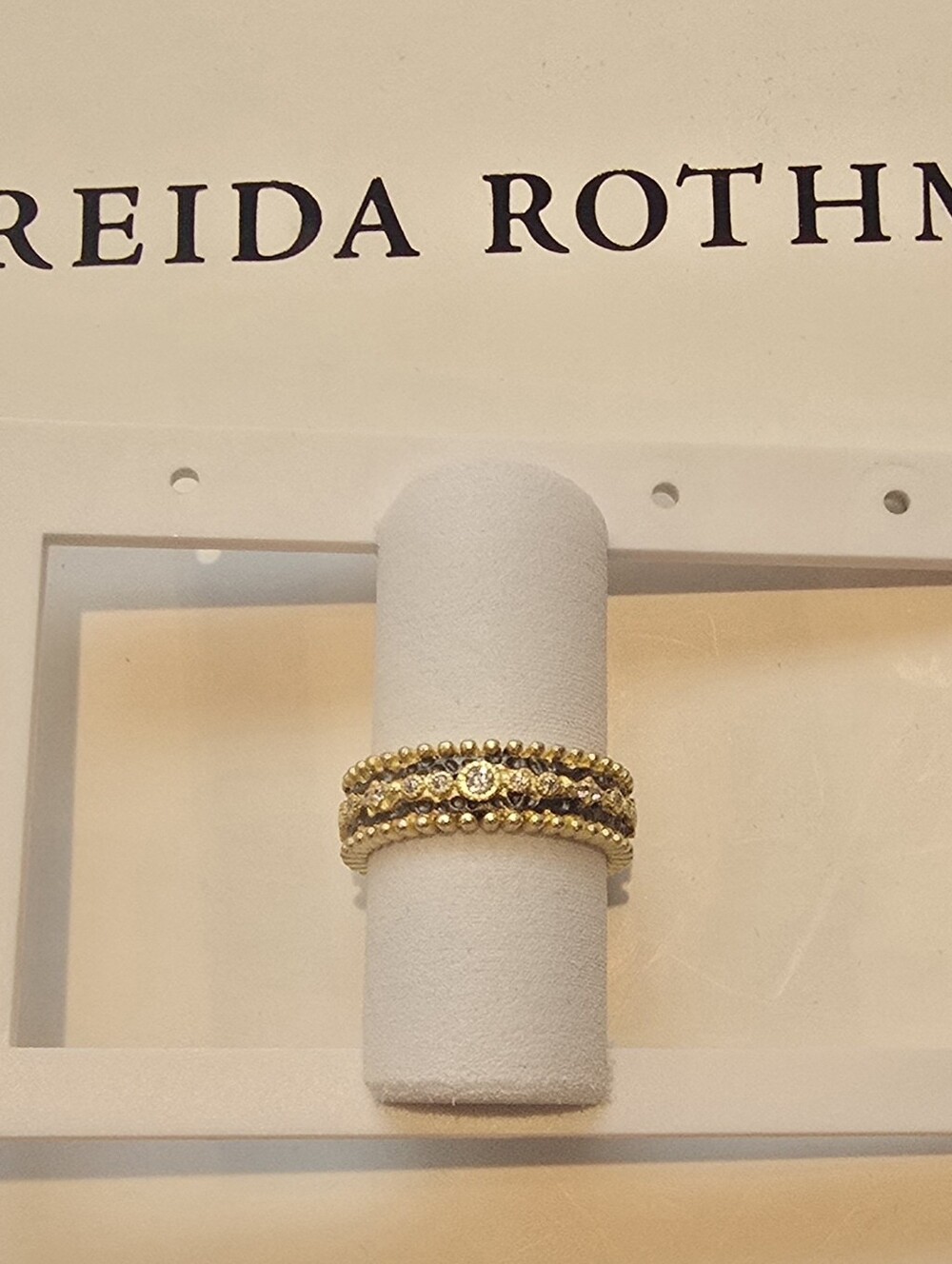 Freida Rothman Statement Ring Size 6